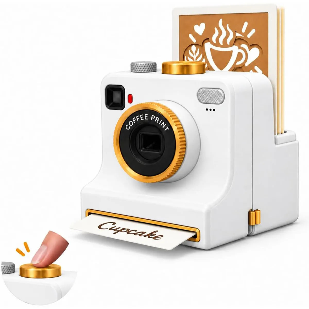 Caffora Coffee Photo Printer + 5 Random Stencil Set